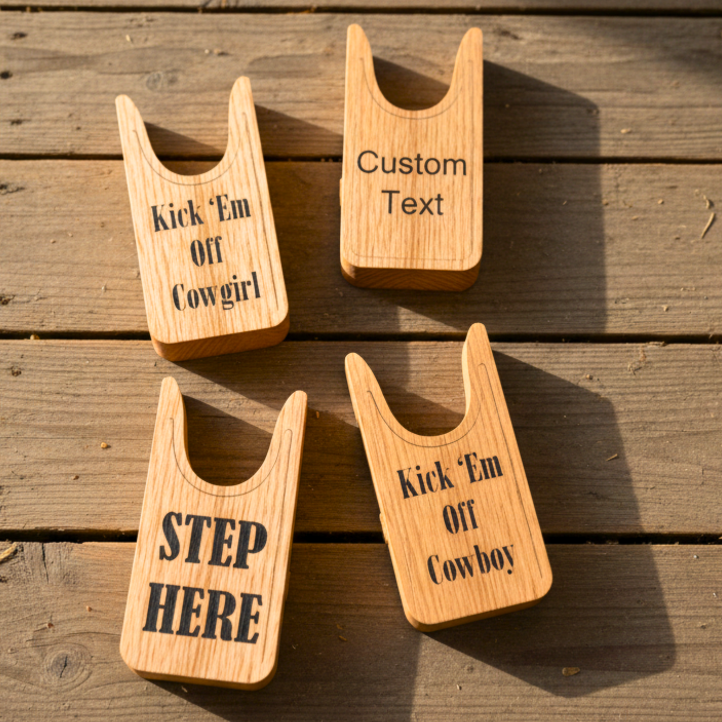 Handmade Wooden Boot Remover – Boot Jack & Boot Puller with Custom Engraving