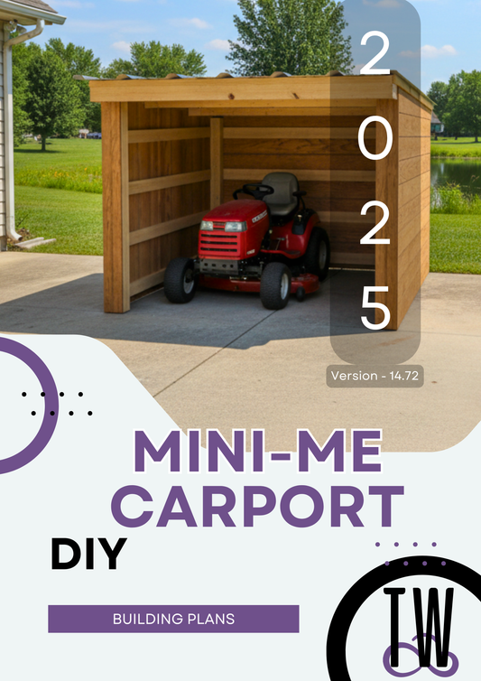 DIY Mini-Me Carport Plans – Easy Build, Small Lean to Shelter + STL & STEP Files