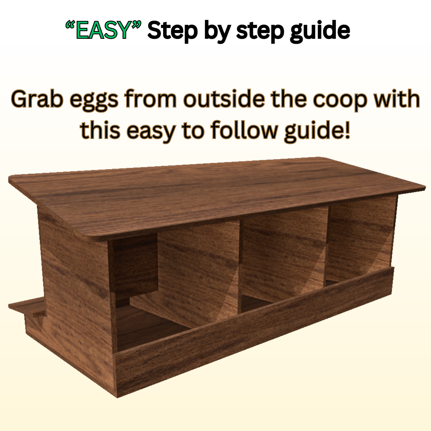 DIY Reversed Roll Out Nesting Box Plans