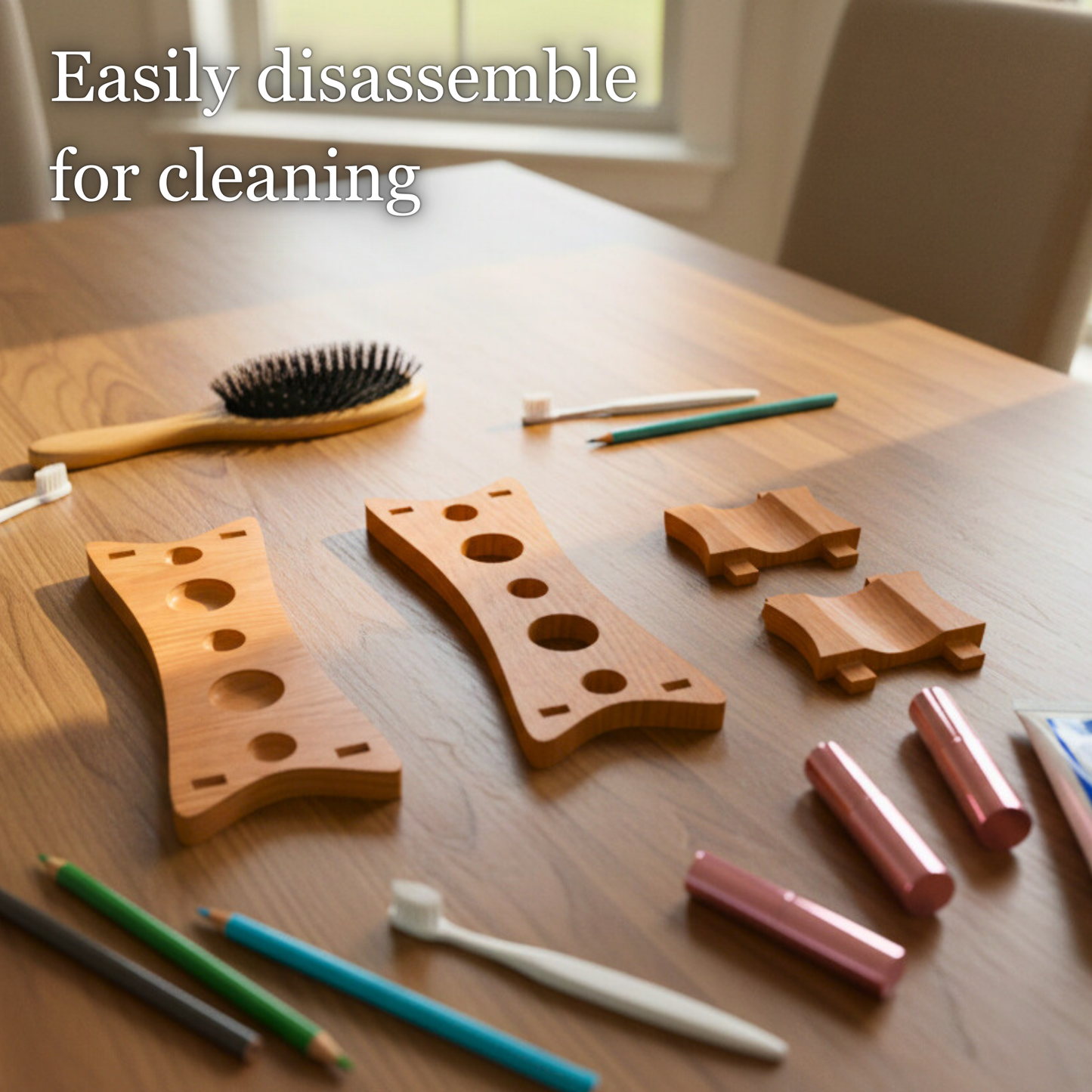 Handmade Cedar Toothbrush Holder with Custom Engraving