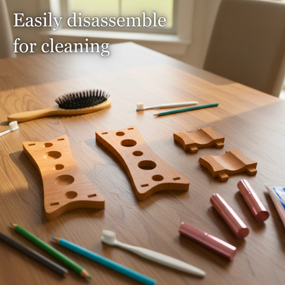 Handmade Cedar Toothbrush Holder with Custom Engraving