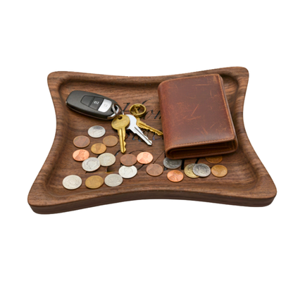 Handmade Wooden Key Tray – Entryway Catchall (Maple or Walnut)