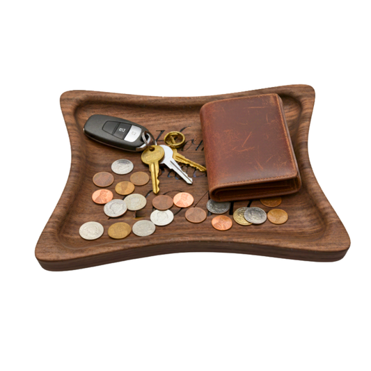 Handmade Wooden Key Tray – Entryway Catchall (Maple or Walnut)