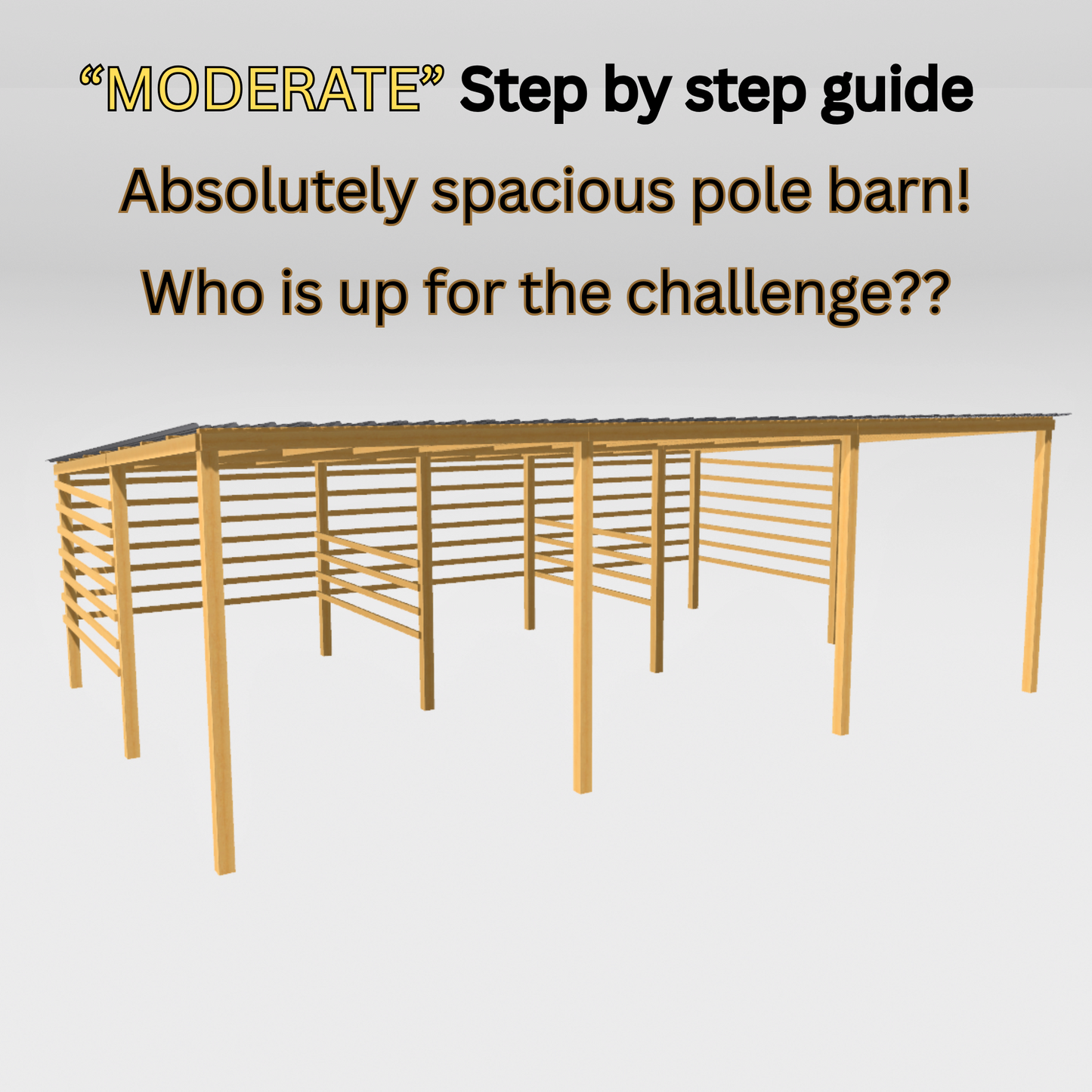 DIY 36x24x10 Pole Barn Plans