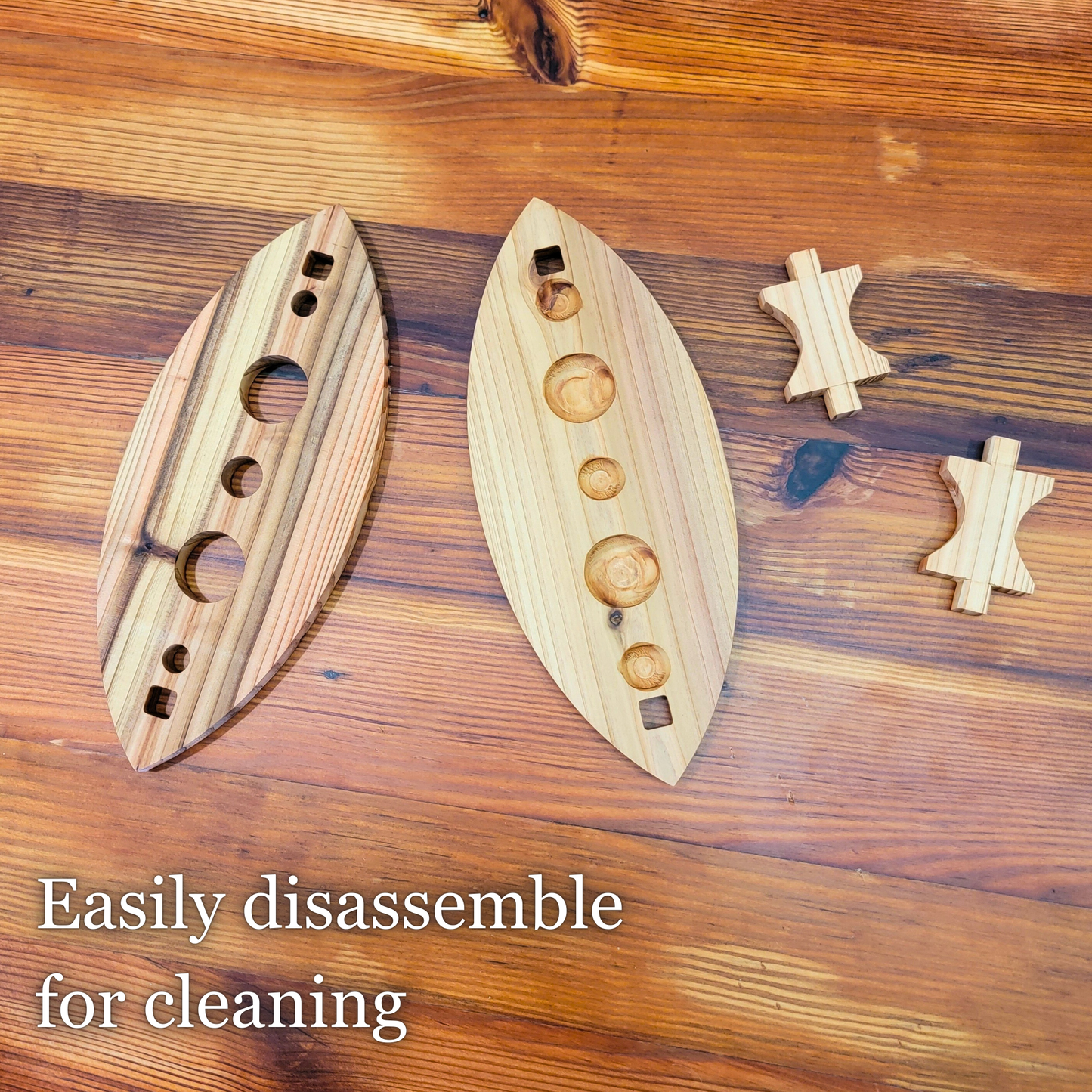 Handmade Cedar Toothbrush Holder with Custom Engraving