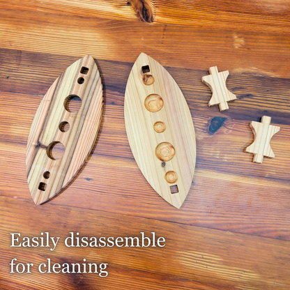 Handmade Cedar Toothbrush Holder with Custom Engraving