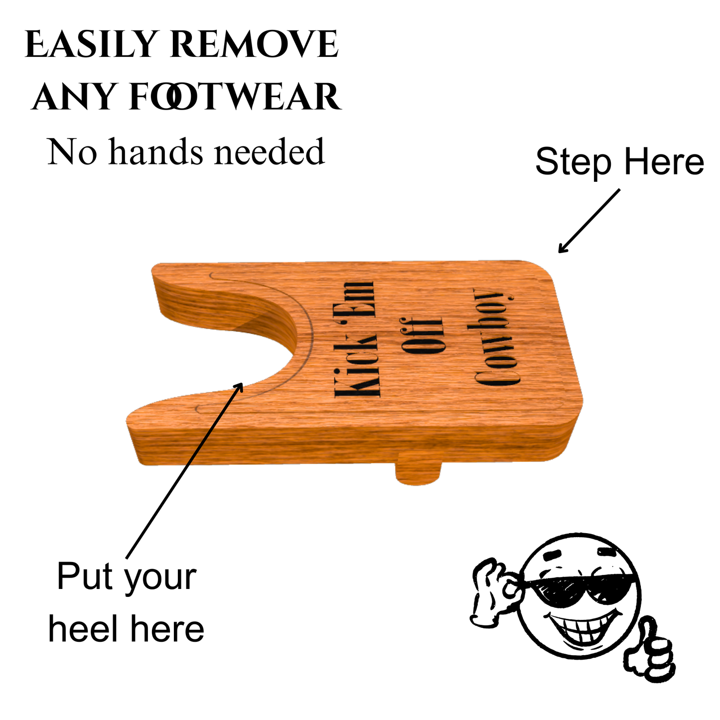Handmade Wooden Boot Remover – Boot Jack & Boot Puller with Custom Engraving