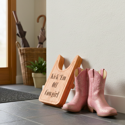 Handmade Wooden Boot Remover – Boot Jack & Boot Puller with Custom Engraving