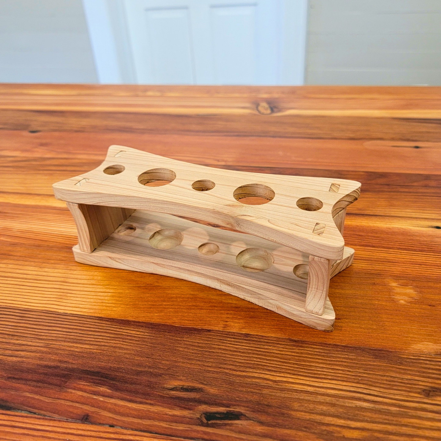 Handmade Cedar Toothbrush Holder with Custom Engraving