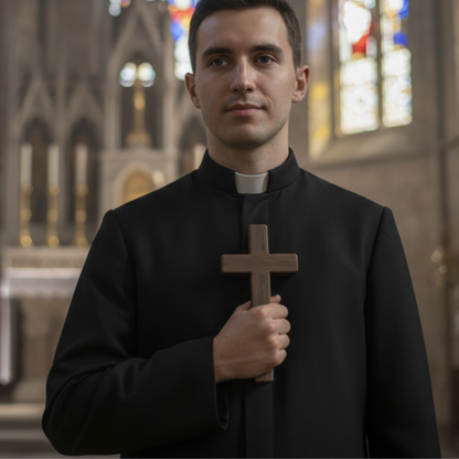 Rustic Handmade Wooden Cross with engraving option – Solid Wood Christian Decor with Natural Oil & Beeswax Finish