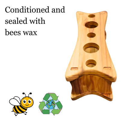 Handmade Cedar Toothbrush Holder with Custom Engraving