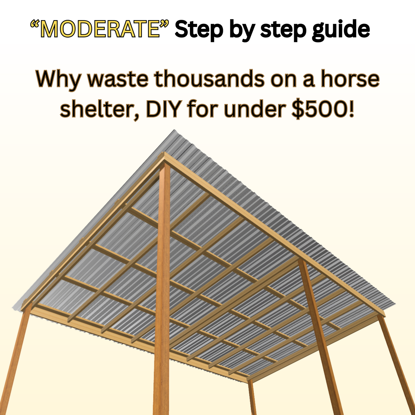 DIY 20x12x10 Horse Shelter Plans