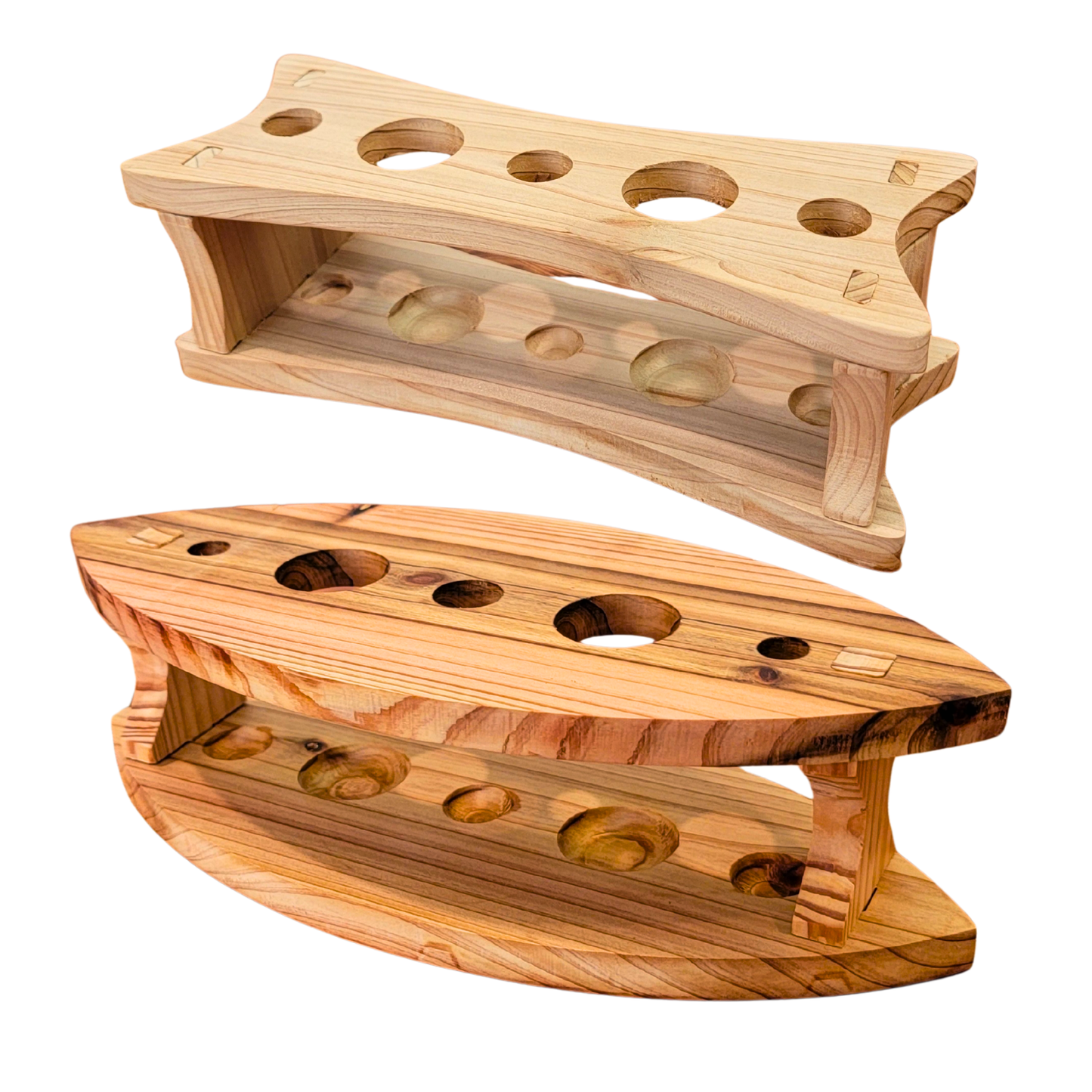 Handmade Cedar Toothbrush Holder with Custom Engraving