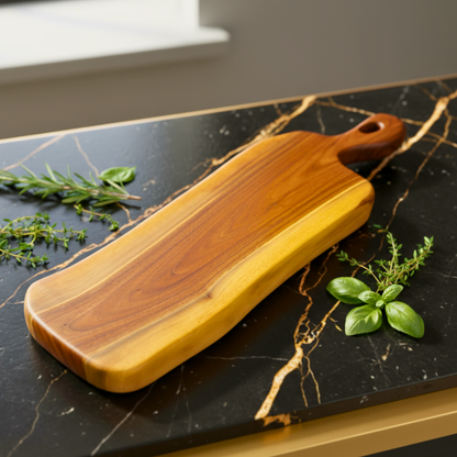 Live Edge Walnut Cutting Board – 24" Handmade, Reversible & Custom Engraved Serving Board