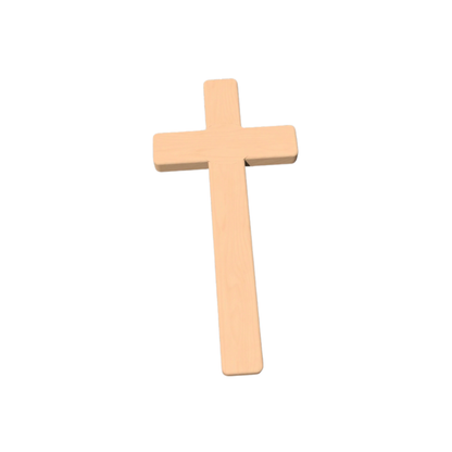 Rustic Handmade Wooden Cross with engraving option – Solid Wood Christian Decor with Natural Oil & Beeswax Finish
