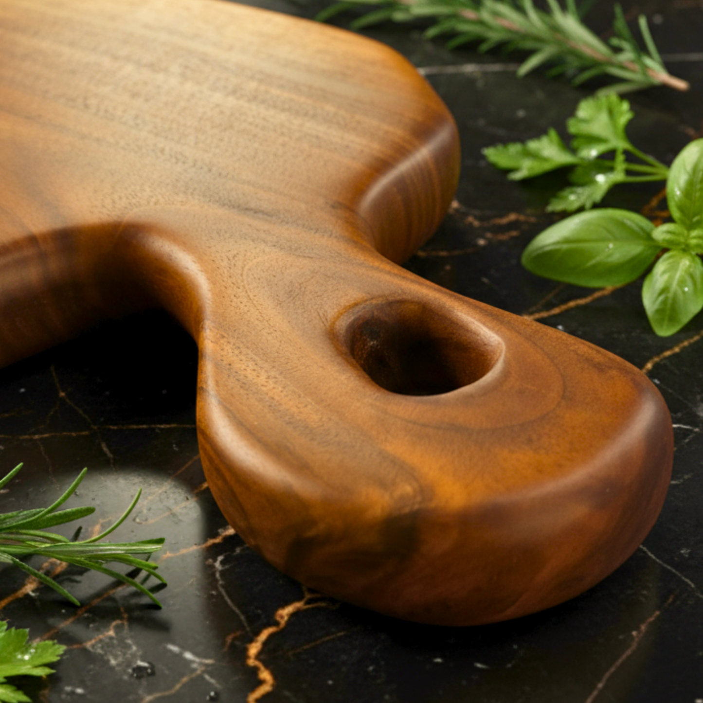 Live Edge Walnut Cutting Boards with Handle