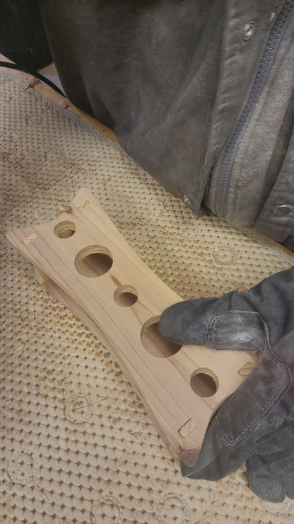 Handmade Cedar Toothbrush Holder with Custom Engraving
